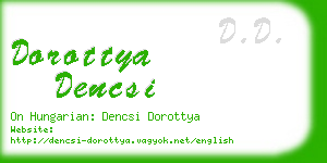 dorottya dencsi business card